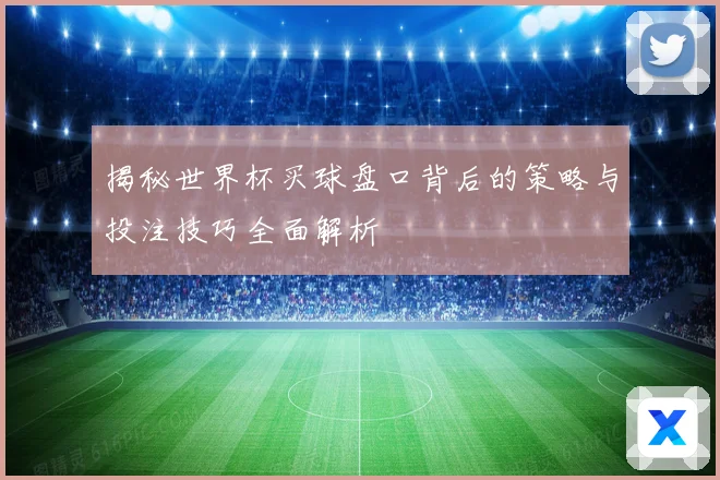 揭秘世界杯买球盘口背后的策略与投注技巧全面解析